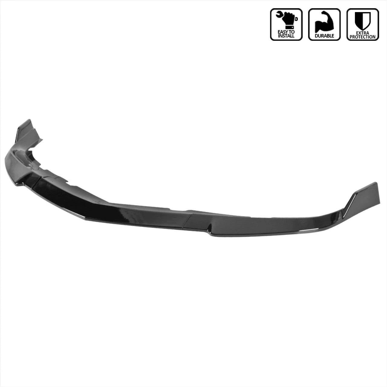 2011-2014 Dodge Charger Front Bumper Lip Spoiler (Excludes SRT8 Models) - Glossy Black 3-Piece Set - Aggressive Styling & Improved Aerodynamics - Perfect for Car Enthusiasts & Street Racing