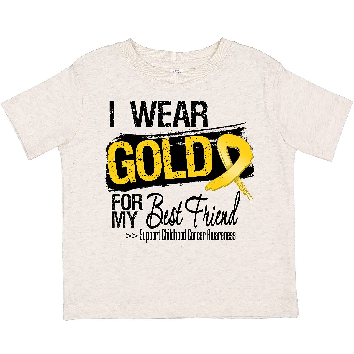 Inktastic Childhood Cancer Ribbon Toddler T-Shirt - Perfect for Awareness Events & Playdates