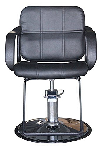 Beauty Salon Hydraulic Styling Chair - Classic Black Professional Hairdressing Chair for Barber Shops & Home Salons | Perfect for Hair Cutting, Coloring & Styling
