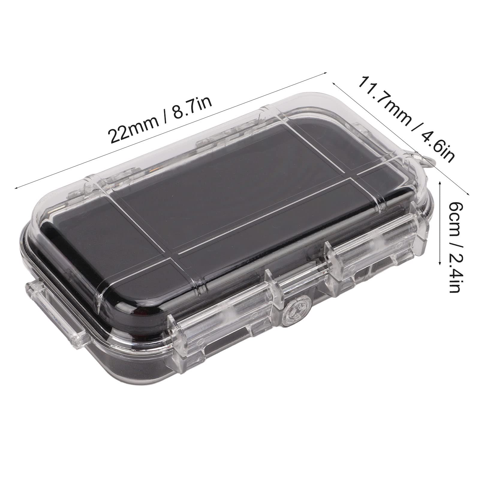 Waterproof Survival Storage Box - Shockproof Plastic Container with Shock Absorption Liner, Transparent Outdoor Dry Airtight Case for Camping, Hiking, Emergency Preparedness & Outdoor Adventures | Perfect for Storing First Aid Kits, Electronics & Survival Gear