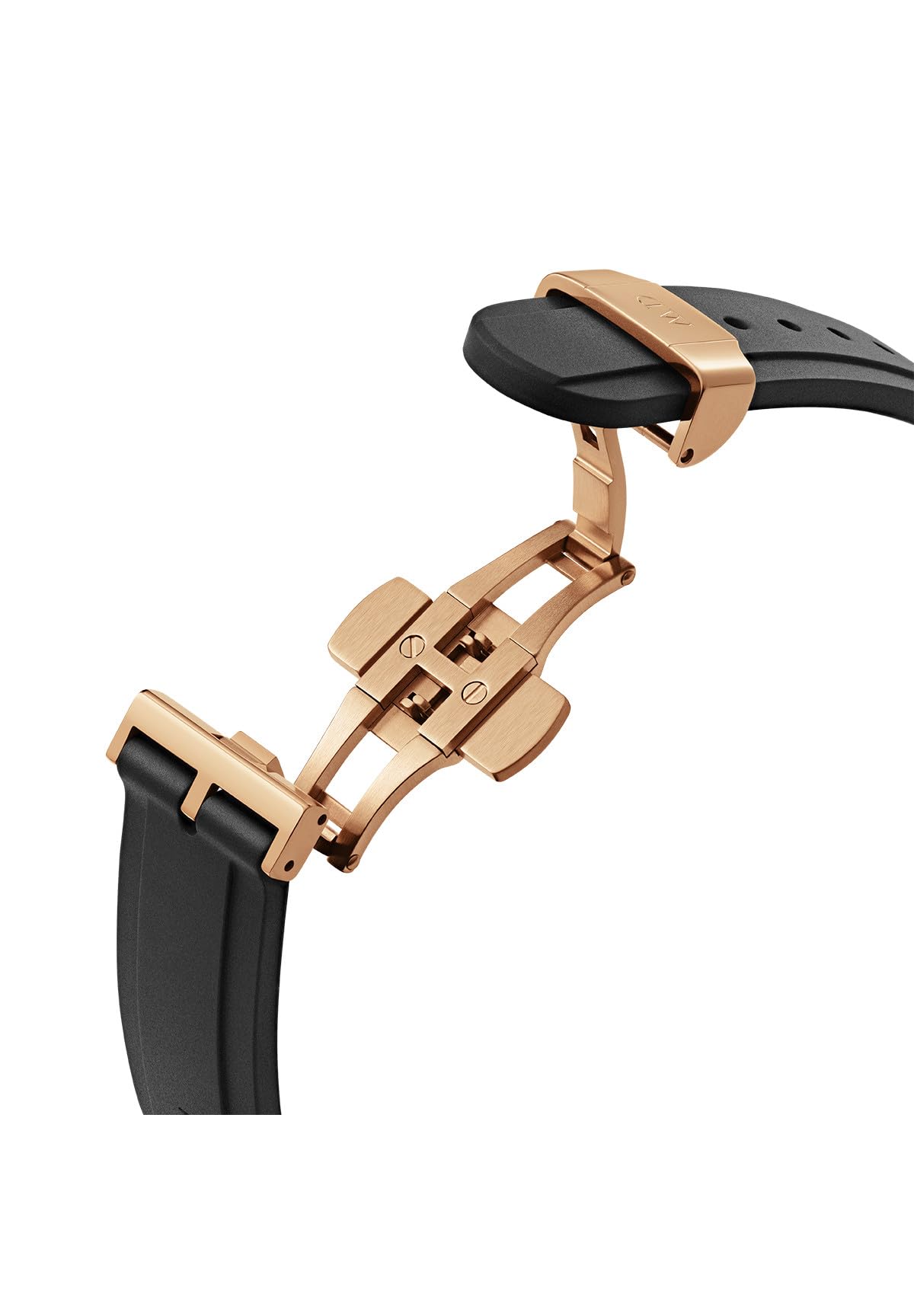 Daniel Wellington Iconic Rose Gold Rubber Strap Watch - Stylish & Waterproof for Everyday Wear, Work & Casual Outfits