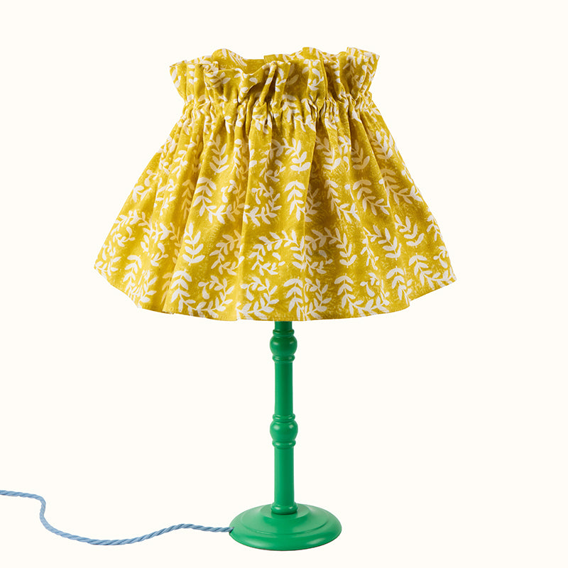 Flirty Skirt Lampshade - Ashdown Chartreuse Large Size for Bedroom, Living Room & Home Decor