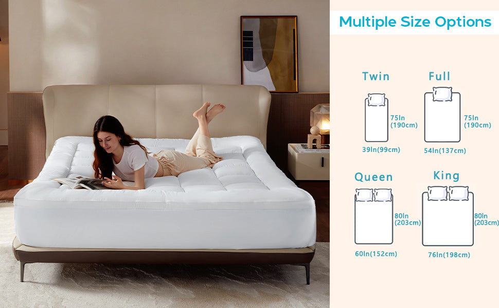 Rejuvenate Dual Layer Mattress Topper - Cooling Memory Foam & Supportive Comfort for Back Pain Relief - Perfect for Hot Sleepers & Side Sleepers (Queen Size)