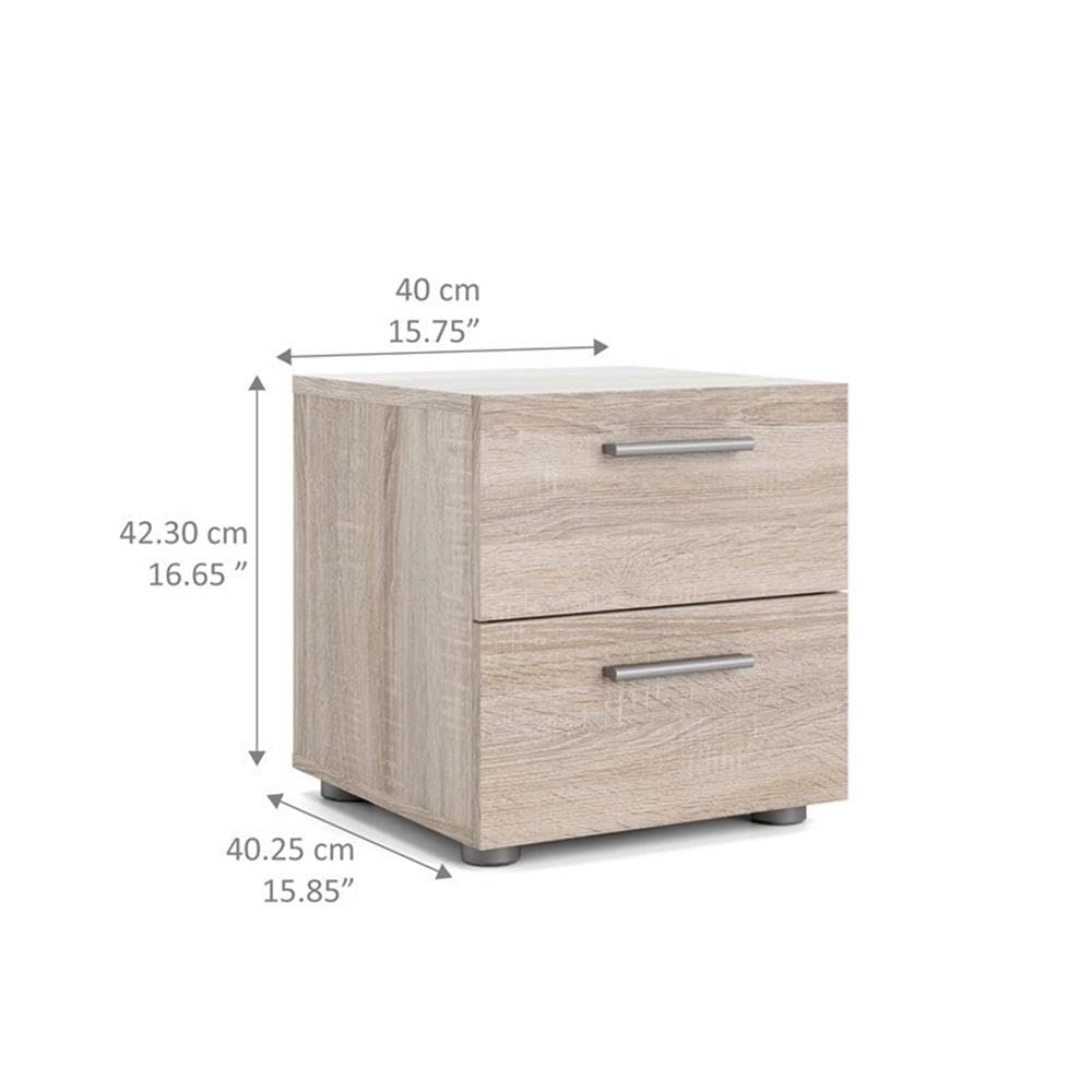 Home Square 3-Piece Bedroom Set - 8-Drawer Dresser & Two 2-Drawer Nightstands in Rich Truffle Finish | Complete Master Bedroom Furniture Suite for Modern Homes & Guest Rooms