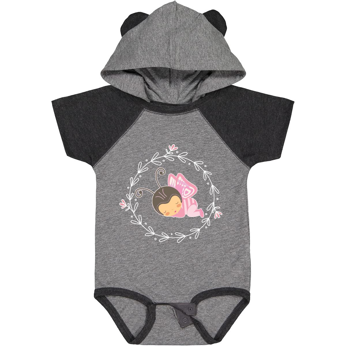 Inktastic Cute Butterfly Print Baby Girl Bodysuit - Soft & Comfortable Onesie for Newborns, Infants - Perfect for Photos, Parties & Everyday Wear