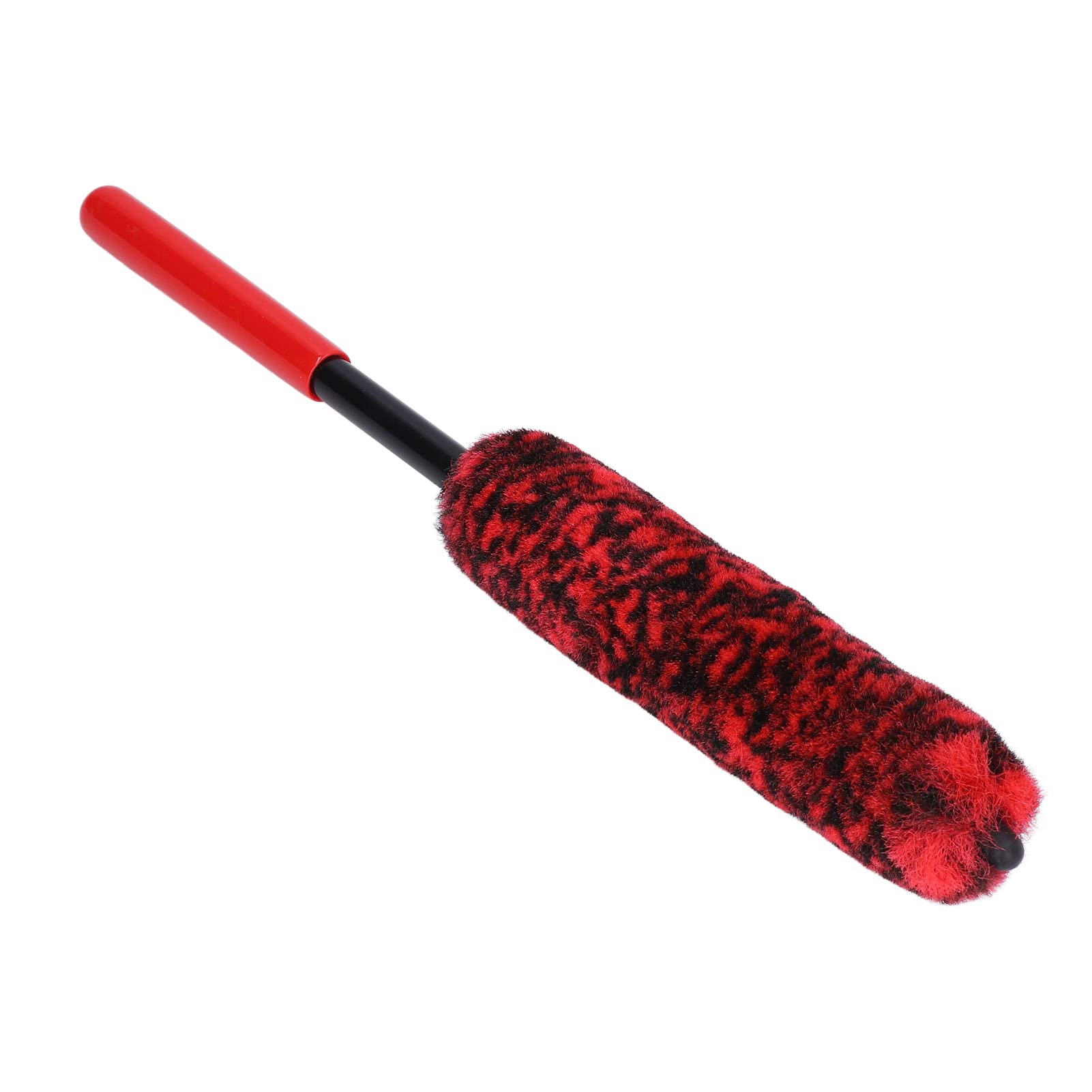 Universal Car Wheel Hub Cleaning Brush - Flexible Long Handle Tire Detailing Brush for Alloy Rims & Fenders (Red) - Perfect for Car Wash, Auto Detailing & Wheel Maintenance