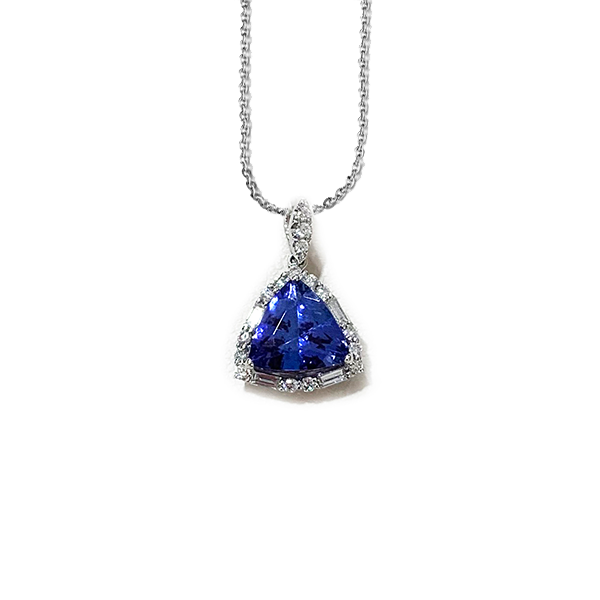18K White Gold Tanzanite Pendant Necklace for Women - Genuine Tanzanite Gemstone Jewelry Gift for Birthday, Anniversary & Special Occasions - Perfect for Evening Wear, Parties & Elegant Outfits