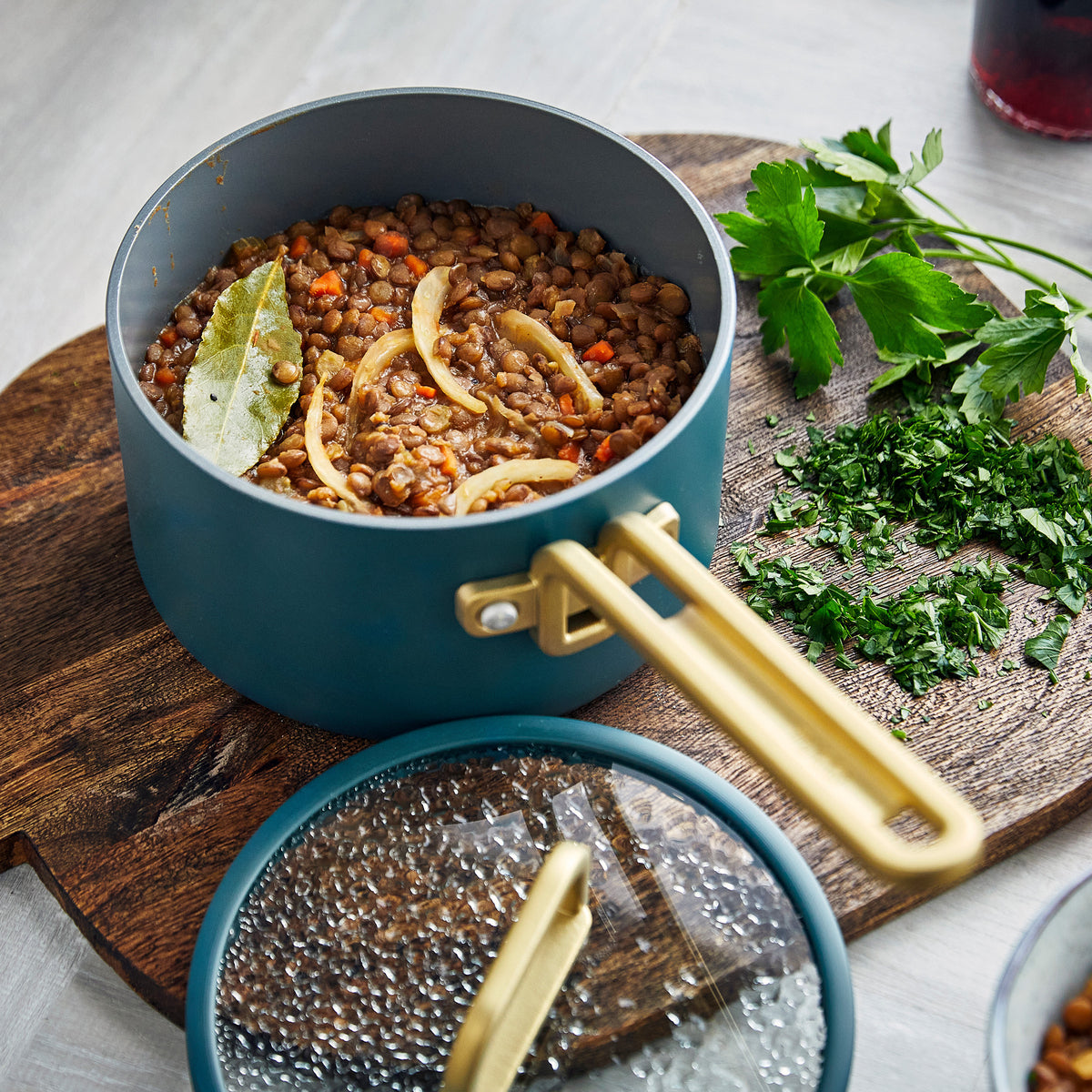 Stanley Tucci™ 6-Piece Ceramic Nonstick Cookware Set with Free Tucci Cookbook | Venetian Teal | Perfect for Italian Cooking, Family Dinners & Gift Giving
