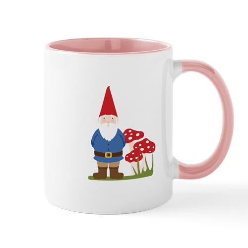 White/Pink Inside - Garden Gnome Mugs