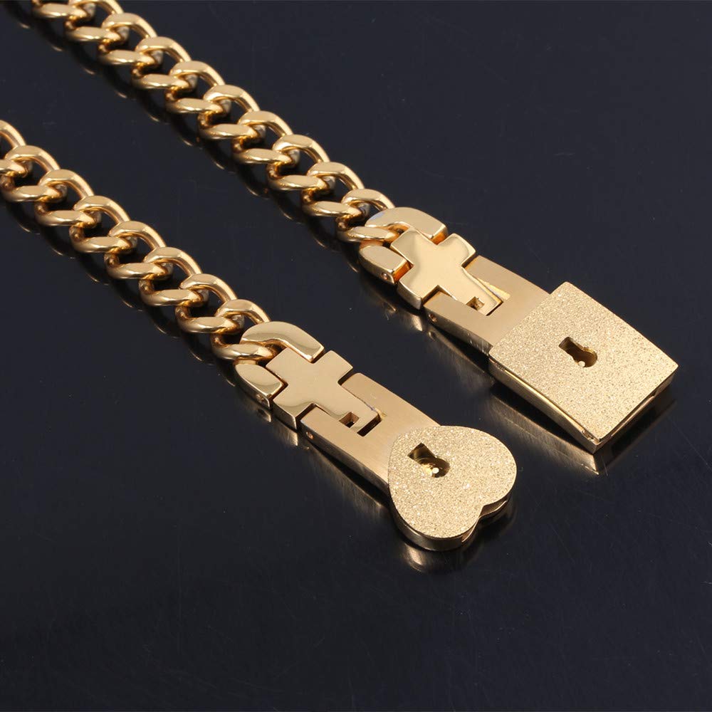 SONGCHANGJEWELRY Lock and Key Couples Bracelets Set - Matching BFF Friendship Bracelets for 2, Romantic Valentines Day Gift, Birthday Present, Christmas Jewelry, Wedding & Anniversary Keepsake - Perfect for Couples, Best Friends & Special Occasions