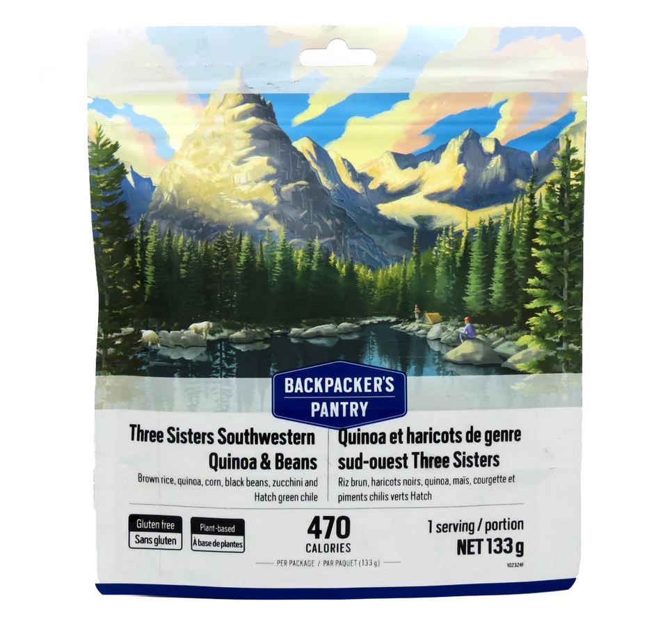 Backpacker's Pantry Three Sisters Quinoa & Beans - Lightweight Freeze-Dried Meal for Hiking, Camping & Emergency Preparedness - Single Serving Backpacking Food