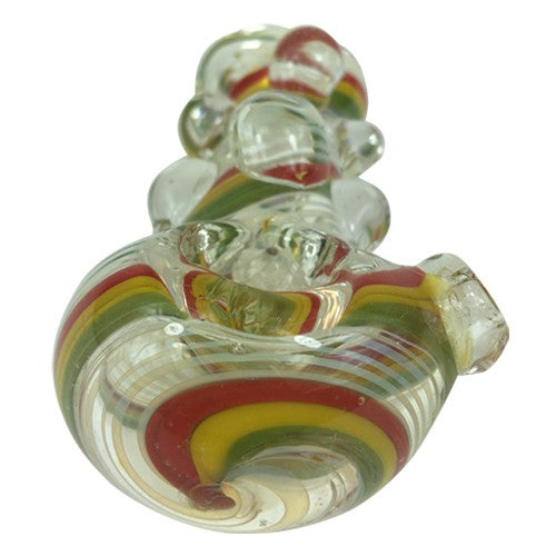 Rasta Chameleon Glass Pipe - Color Changing Handmade Smoking Pipe for Herbs & Tobacco | Perfect for Home Relaxation, Parties & Outdoor Adventures