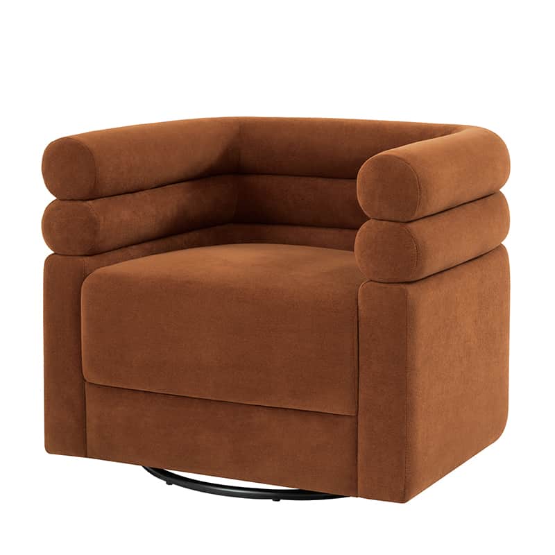 Benita 360 Degree Swivel Office Chair with Chenille Fabric & Plush Pillow - Ergonomic Desk Chair for Home Office, Gaming, and Study