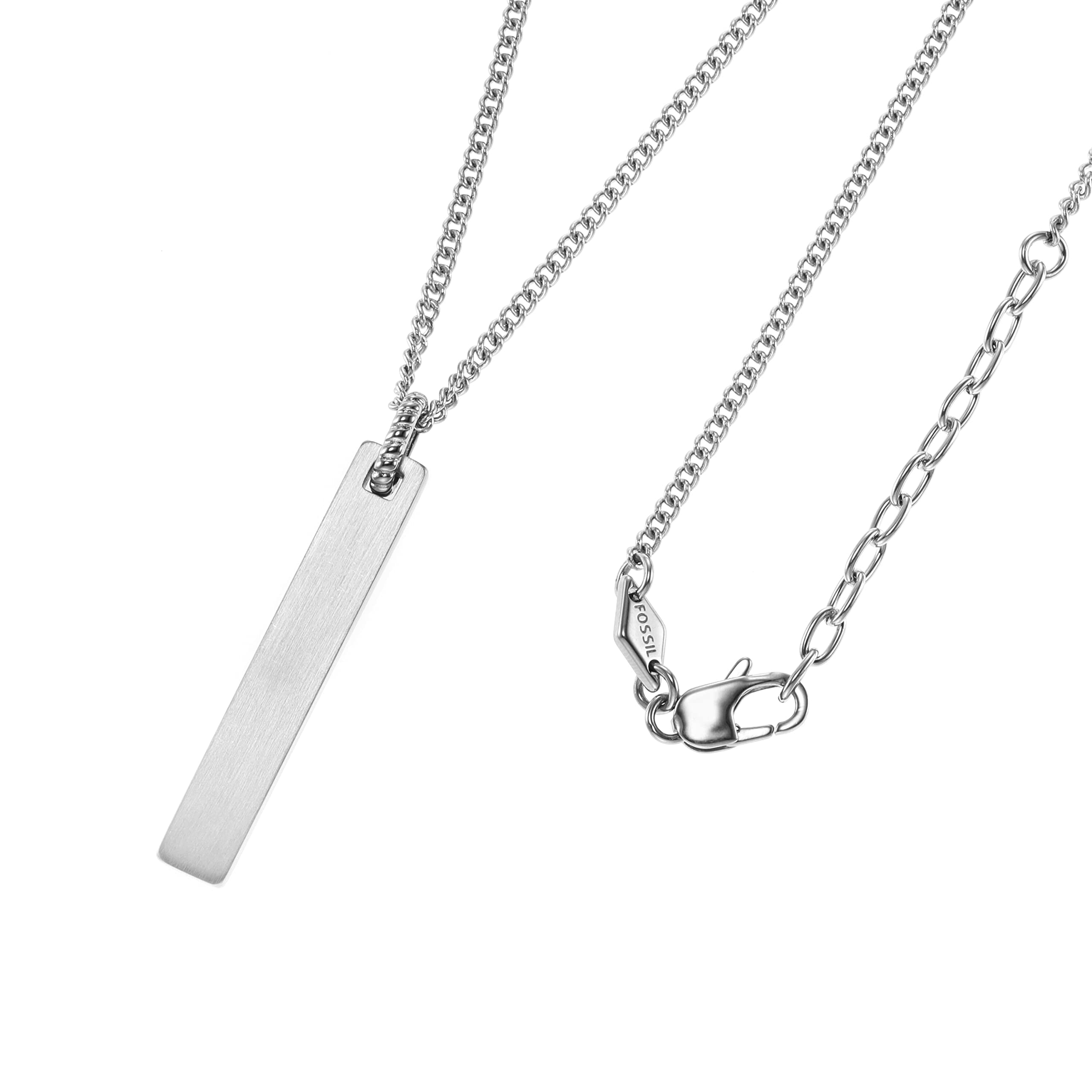 Fossil Men's Stainless Steel or Leather Necklace - Stylish & Durable Jewelry for Everyday Wear, Gifts & Special Occasions