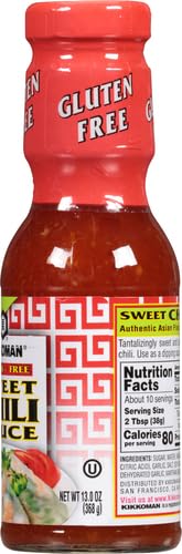 Kikkoman Gluten Free Sweet Chili Sauce - 13 oz Bottle | Premium Asian Stir Fry & Dipping Sauce for Chicken, Wings & Sushi