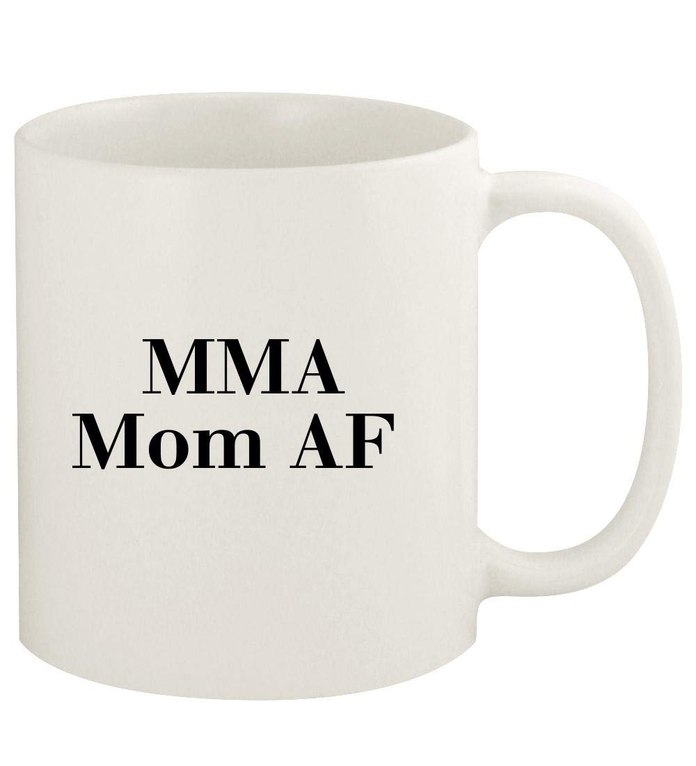 MMA Mom AF - 11oz Ceramic White Coffee Mug with Handle, Perfect for Tea, Coffee & Hot Drinks - Funny Gift for MMA Moms & Fight Fans
