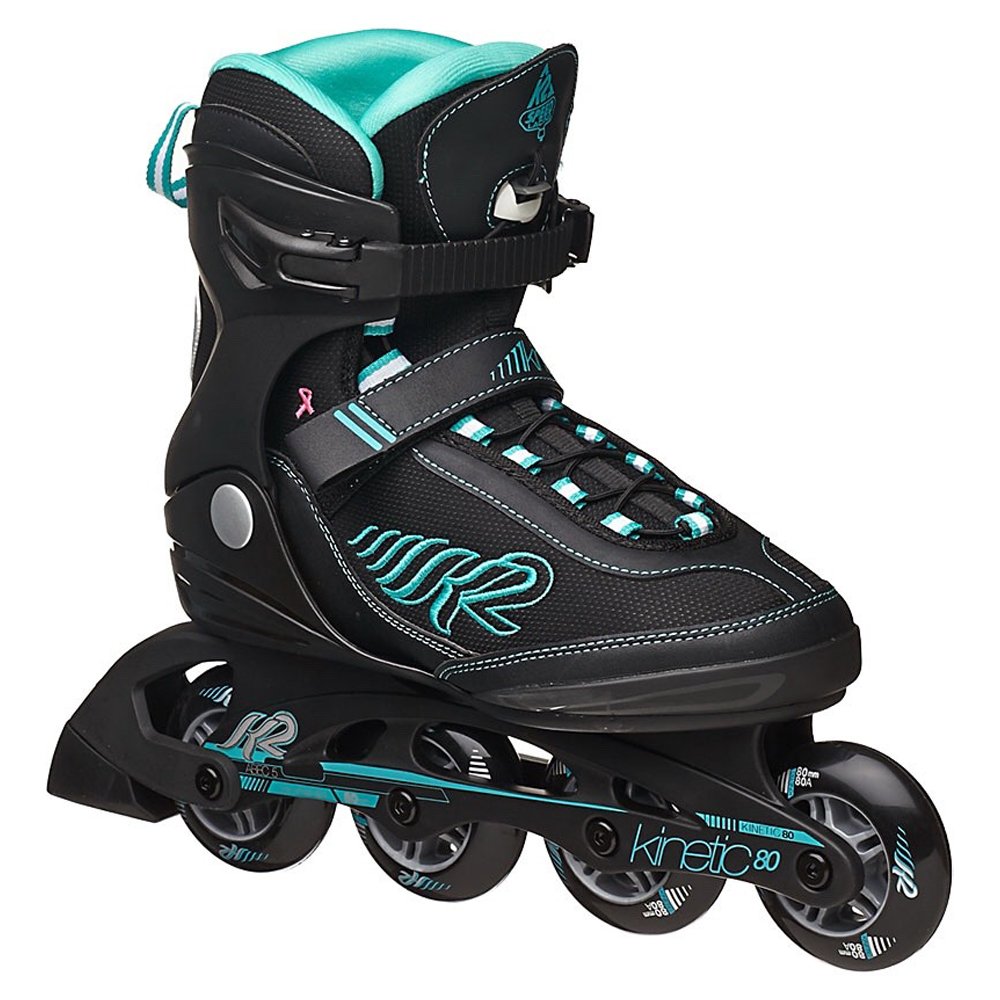K2 Skate Women's Kinetic 80 Inline Skates - Comfortable Fitness & Recreational Roller Skates for Women - Perfect for Outdoor Exercise, Park Skating & Casual Riding