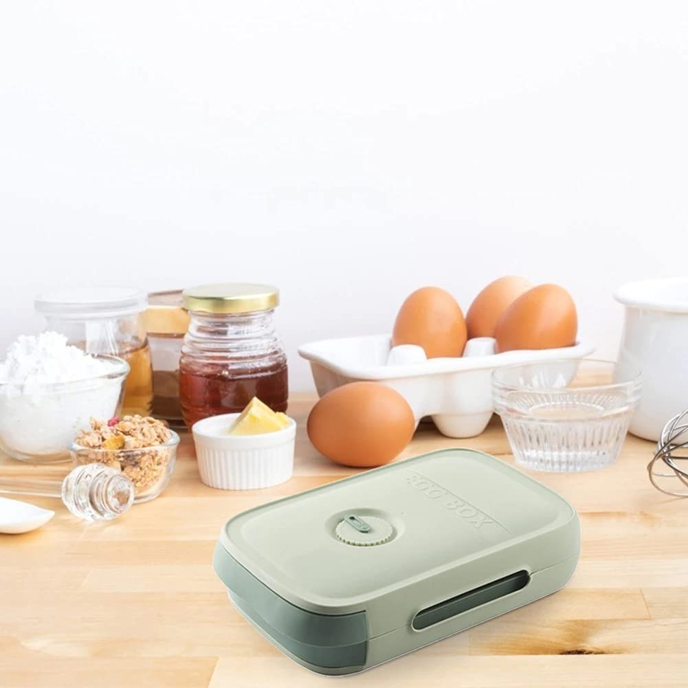 HomeFast Plastic Drawer Egg Holder Organizer - Refrigerator Food Storage Container for 12-18 Eggs, Automatic Rolling Design (Green, 1-Pack) | Perfect for Kitchen Organization & Fresh Egg Storage