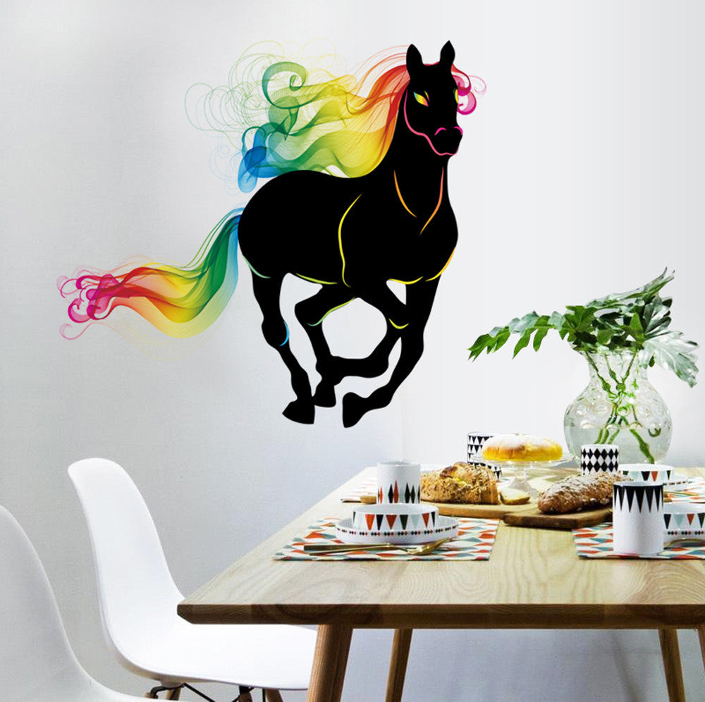 3D Horse Wall Stickers - Home Decor Vinyl Decals for Kids Room, Bedroom & Living Room - Movie Themed Wall Art for Nursery, Playroom & Party Decorations