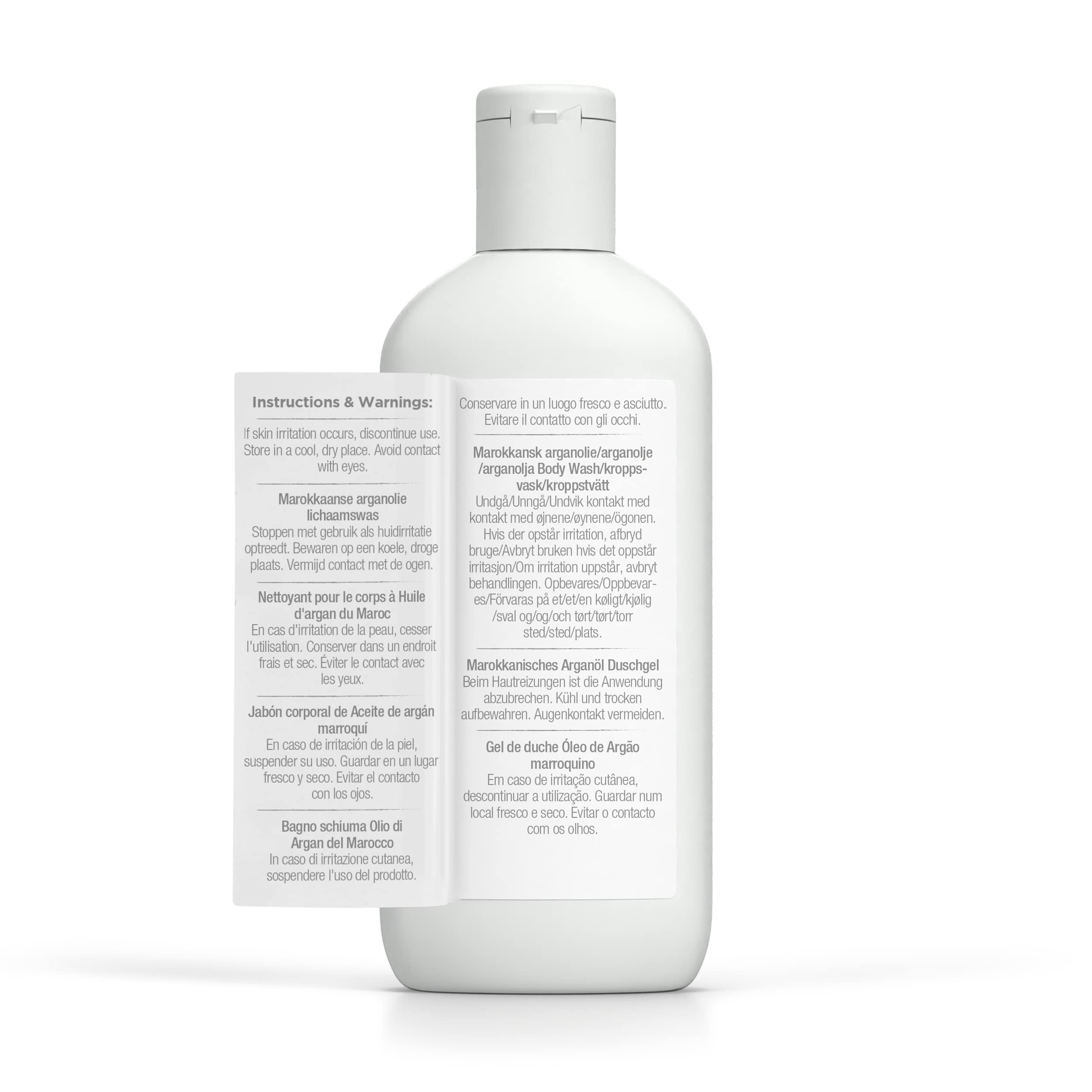 Dr Organic Moroccan Argan Oil Body Wash & Shower Gel - Natural, Vegan, Cruelty-Free, Paraben & SLS-Free - Certified Organic 250ml - Eco-Friendly Recycled Ocean Plastic Packaging - Perfect for Dry Skin Care & Luxurious Bath Time