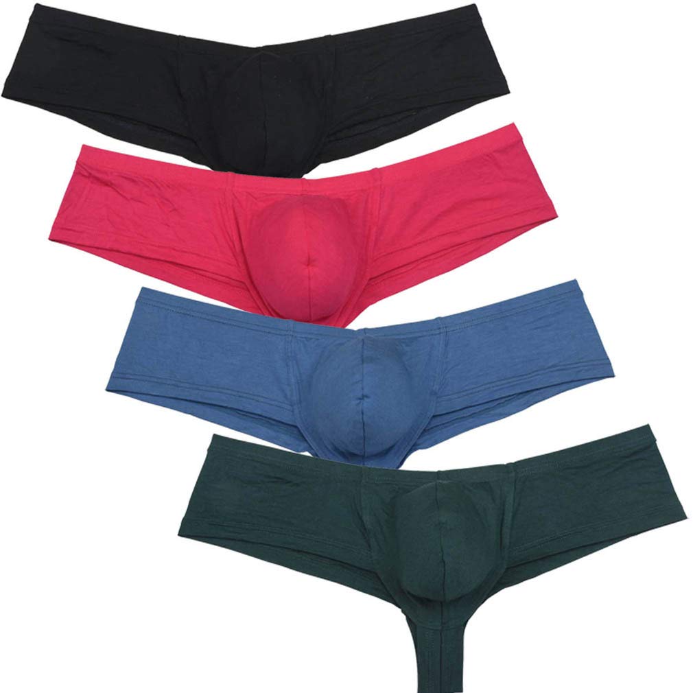 OROCOJUCO Men's Modal Cheeky Shorts - Brazilian Bikini Underwear with Bulge Pouch - Soft Breathable Boxer Briefs for Comfort & Support - Perfect for Gym, Sleep & Everyday Wear