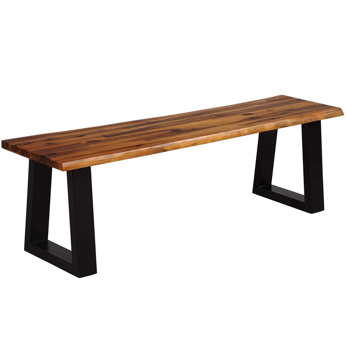 Giantex Set of 2 Wooden Dining Benches - Rustic Indoor & Outdoor Seating Chairs for Kitchen, Patio, Garden, and Restaurant Use