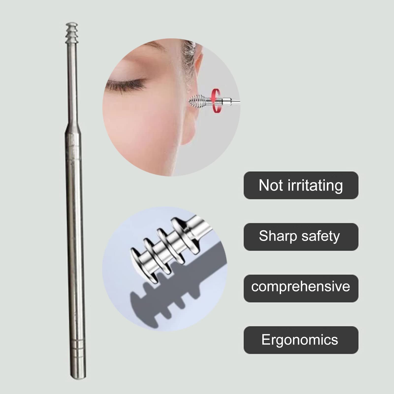 Bluelanss Ear Wax Removal Kit - Spiral Ear Cleaner & Ear Pick Tool for Safe Home Ear Cleaning - Perfect for Kids & Adults with Sensitive Ears