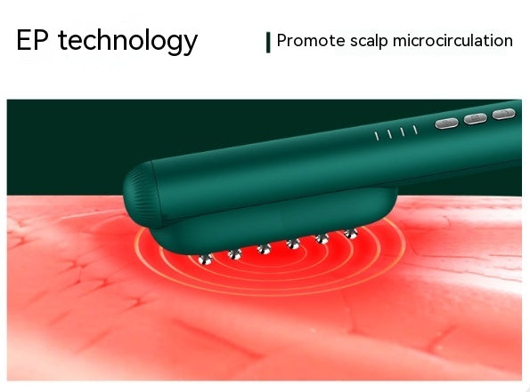 RF Microcurrent Hair Comb for Thicker Hair Growth - Color Light Therapy Scalp Massager for Hair Care & Styling - Perfect for Home Use & Salon Treatments
