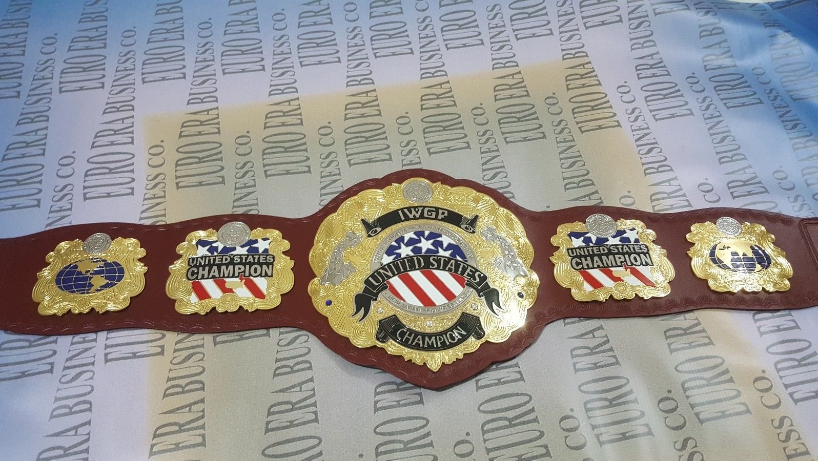 Authentic Replica IWGP United States Championship Belt - Adult Size with Metal Plates - Perfect for Wrestling Fans, Collectors & Cosplay Events
