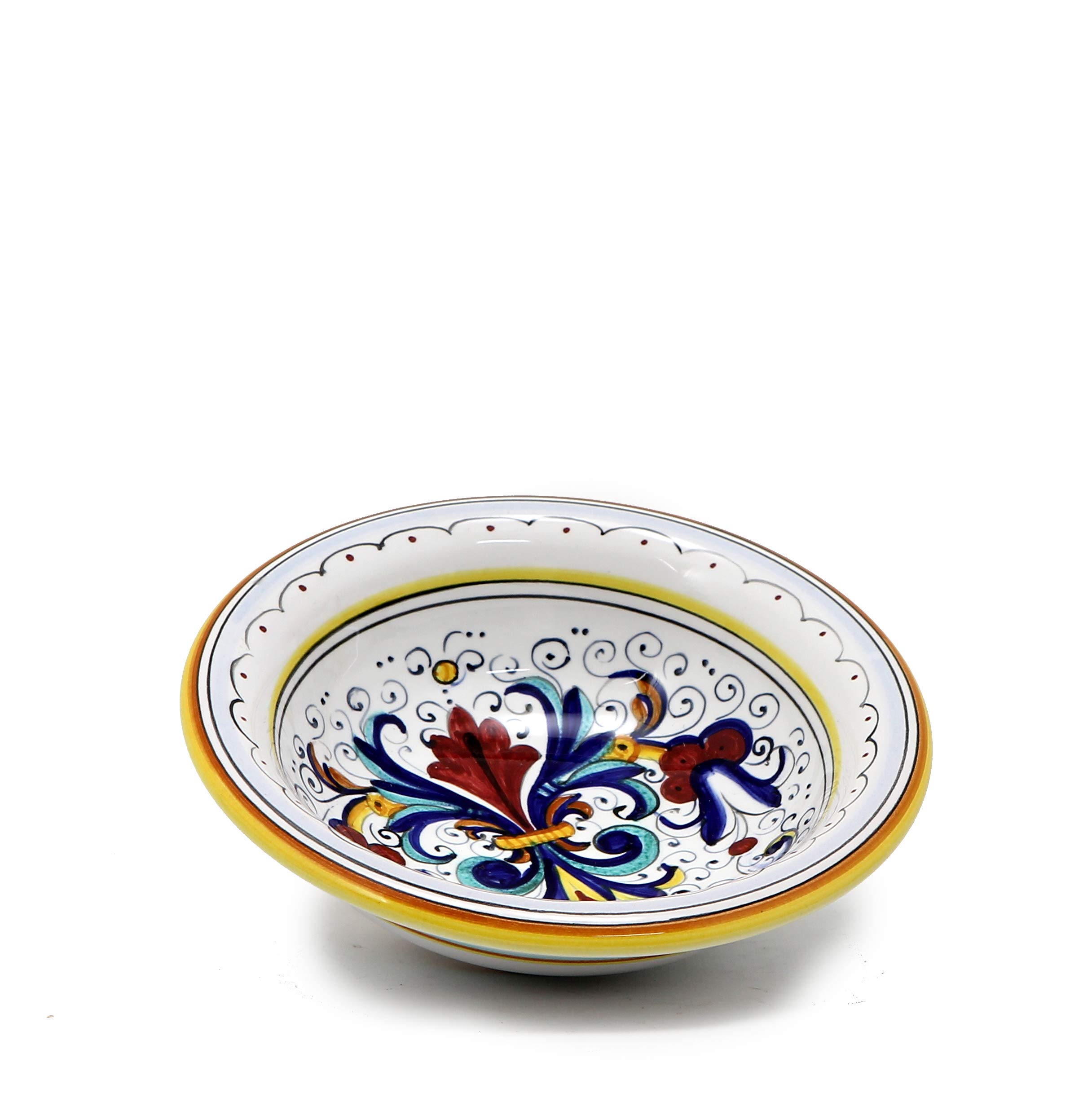 Hand Painted Deruta Italy Ceramic Cereal Bowl [RI0005] - Authentic Italian Artisan Design with Certificate of Authenticity - Perfect for Breakfast, Soups & Home Decor