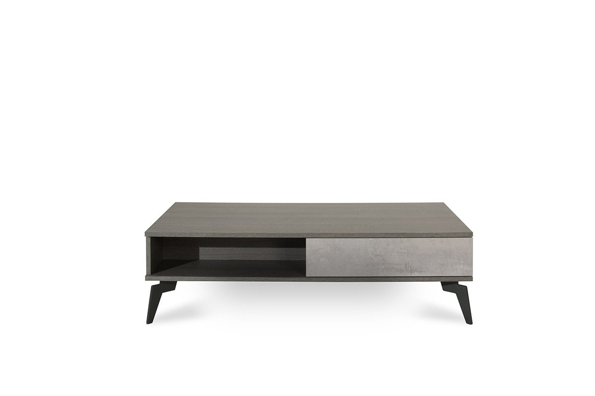 Modern Faux Concrete & Grey Coffee Table - Italian Isernia Design - Perfect for Living Room, Lounge & Office Decor
