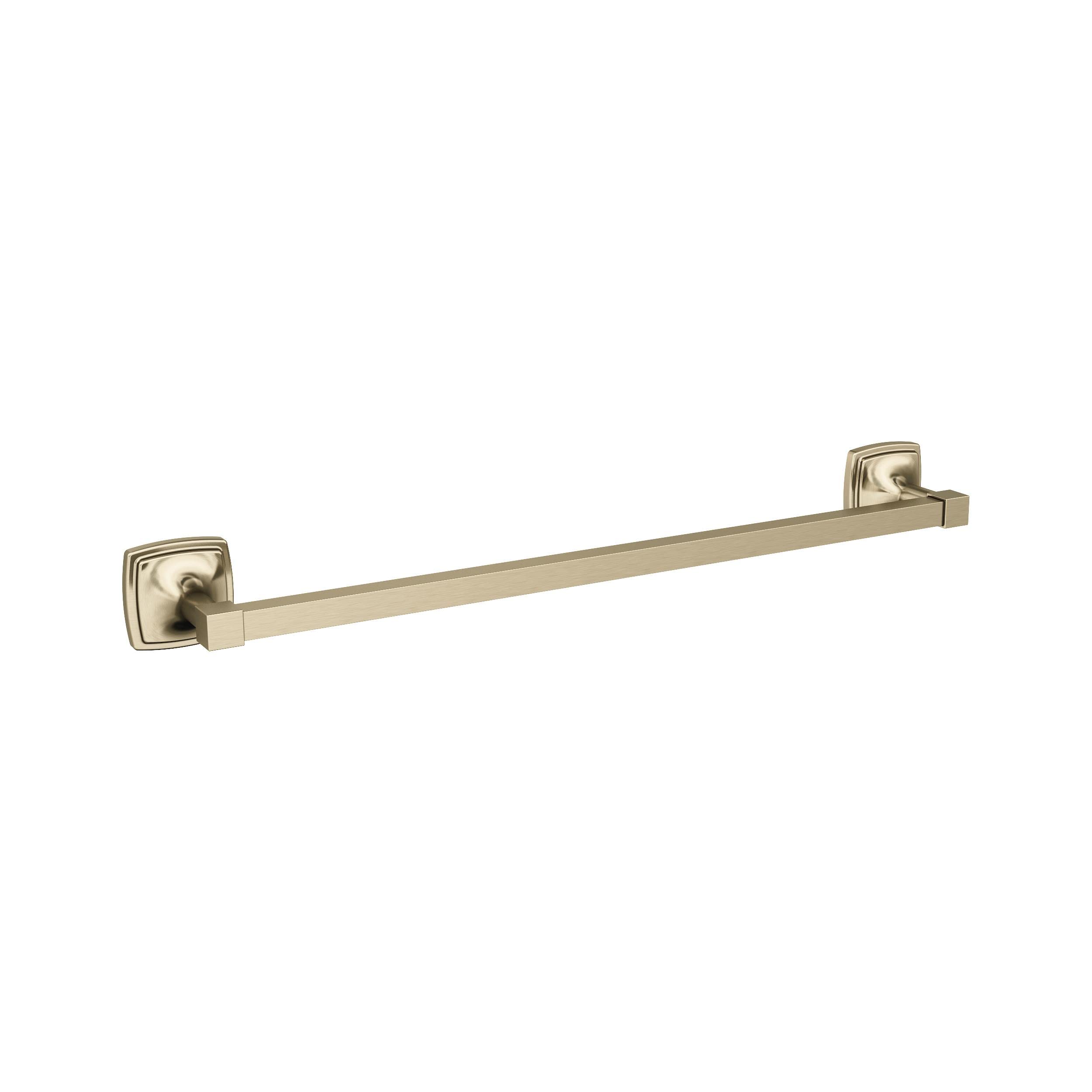 Amerock Golden Champagne 18-Inch Towel Bar Set - 4-Piece Bathroom Accessories for Modern Homes | Elegant Towel Holder for Bathroom, Spa & Guest Room Decor