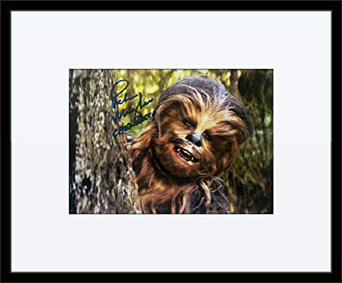 Framed Star Wars Peter Mayhew Chewbacca Autographed Photo with COA - Perfect for Collectors, Fans & Home Theater Decor