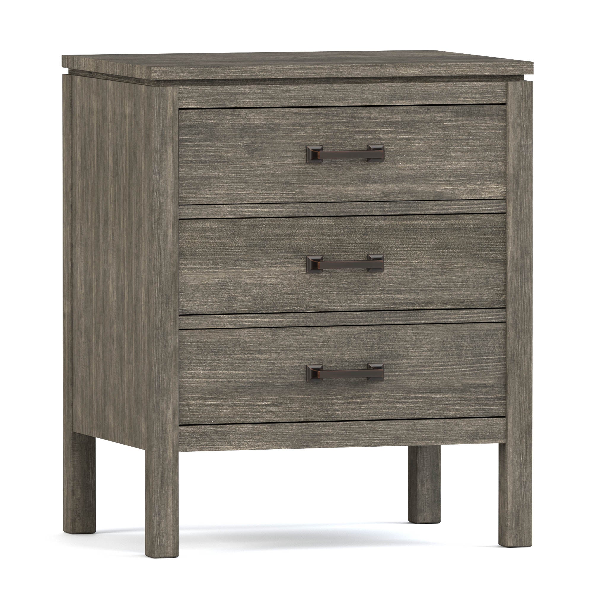 Dwyer 3-Drawer Nightstand - Modern Bedside Table with Storage for Bedroom, Living Room & Office - Wooden Night Stand with Smooth Gliding Drawers