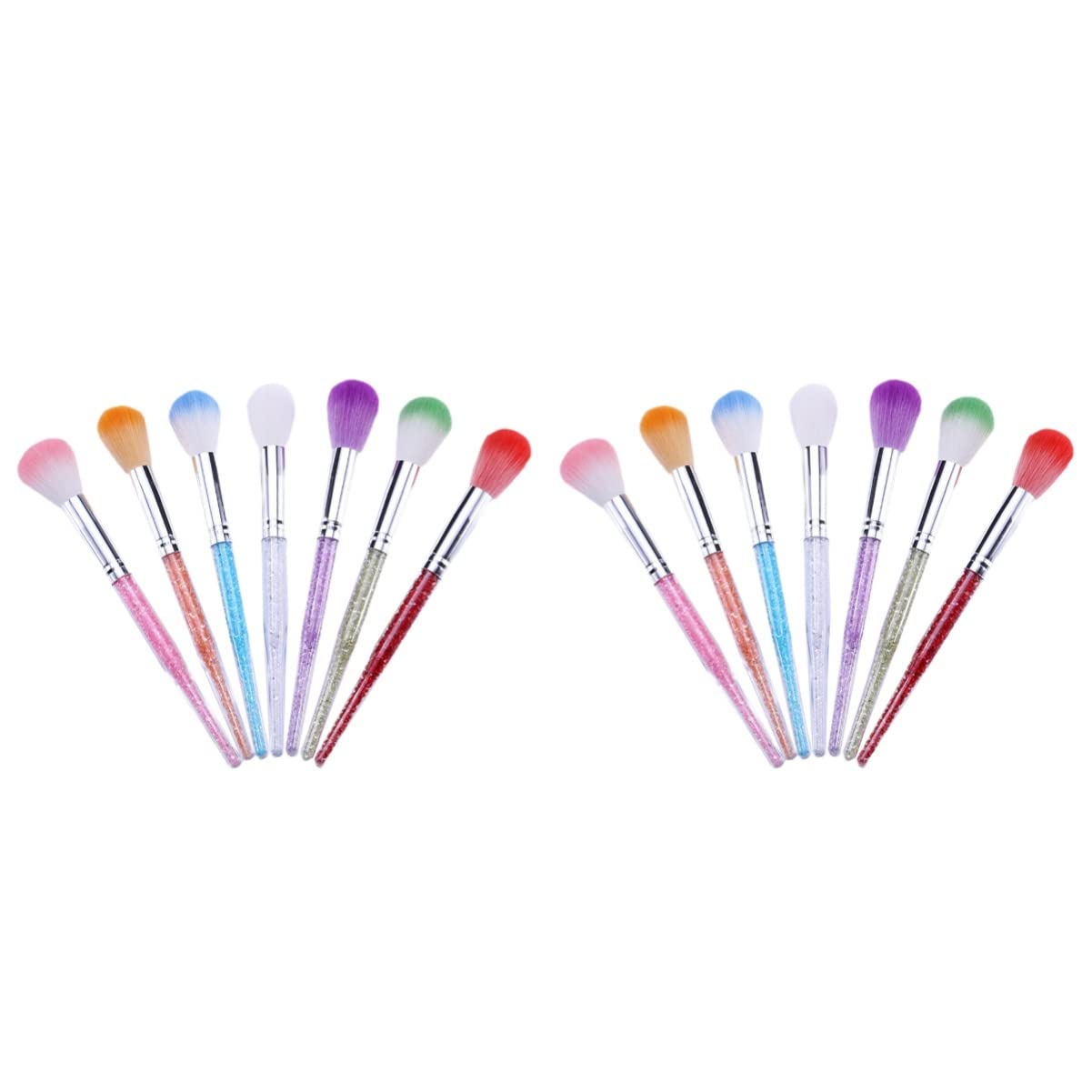 FRCOLOR 14-Piece Professional Manicure Set - Long Handle Nail Art Brushes, Diamond Powder Brush & Cleaning Tools for Salon & Home Nail Care | Perfect for Gel, Acrylic & DIY Nail Designs
