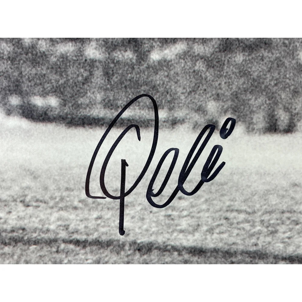 Pele Signed Bicycle Kick 16x20 Photo Framed Autograph - Brazil & Cosmos Legend - PSA/DNA Certified COA - Perfect for Soccer Memorabilia Collections & Man Cave Decor