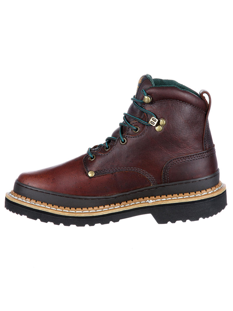 Georgia G6274 Men's Giant Work Boots - Brown Leather Steel Toe Safety Boots for Construction, Heavy Duty & Outdoor Work