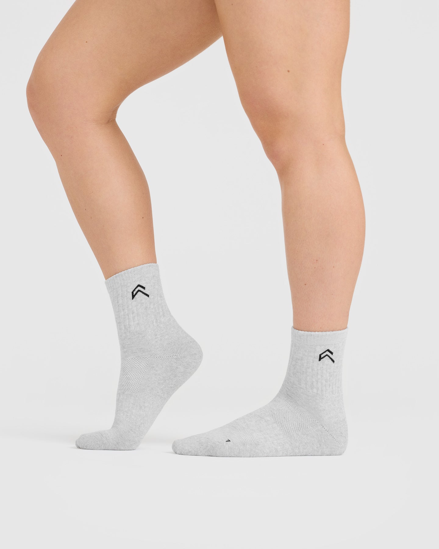 Premium 5-Pack Mid Crew Socks for Men & Women - Grey, White, Black | Comfortable Everyday Casual & Athletic Socks for Work, Gym & Outdoor Activities