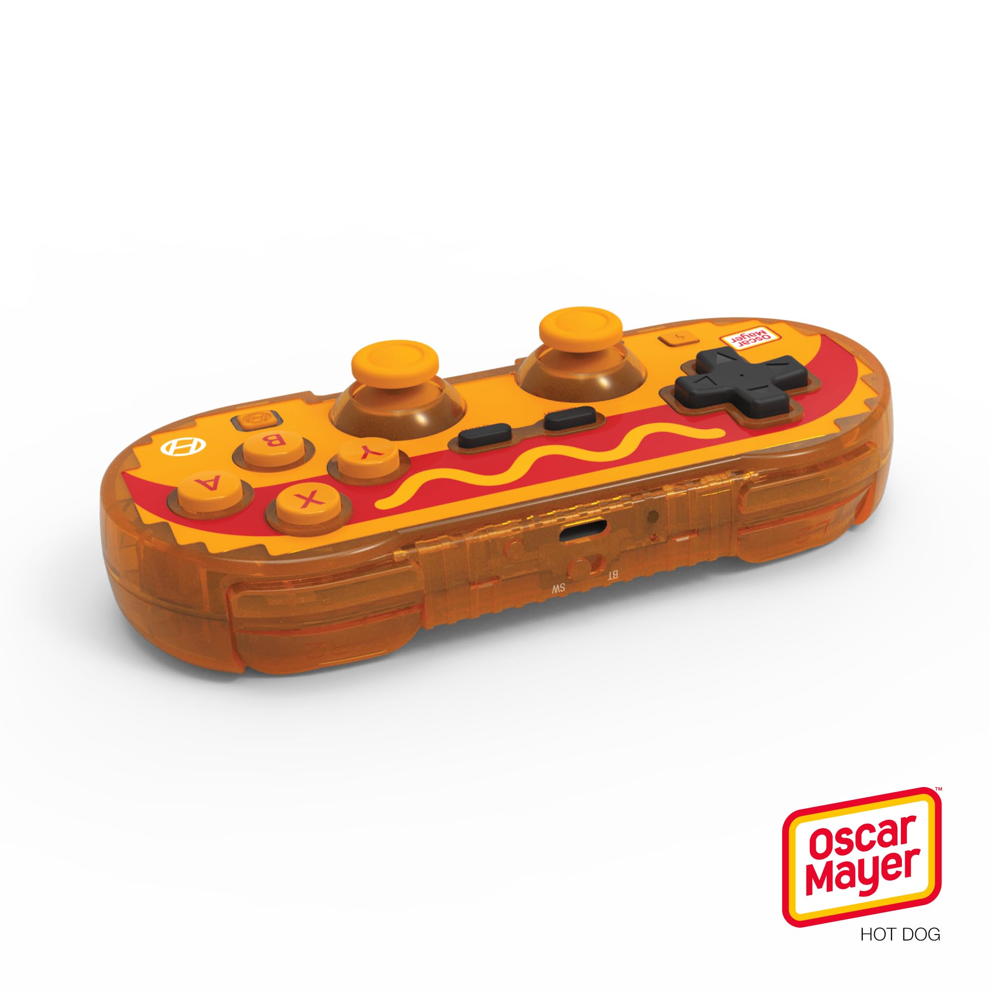 Hyperkin Limited Edition Pixel Art Bluetooth Controller - Officially Licensed Oscar Mayer Hot Dog Edition for Nintendo Switch, PC, Mac, Android & iOS - Retro Gaming Accessory for Parties & Collectors