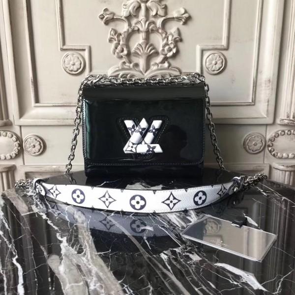 LV Twist PM Monogram Vernis Leather Noir Handbag - Luxury Crossbody Bag for Women | Perfect for Evening Parties, Date Nights & Office Wear