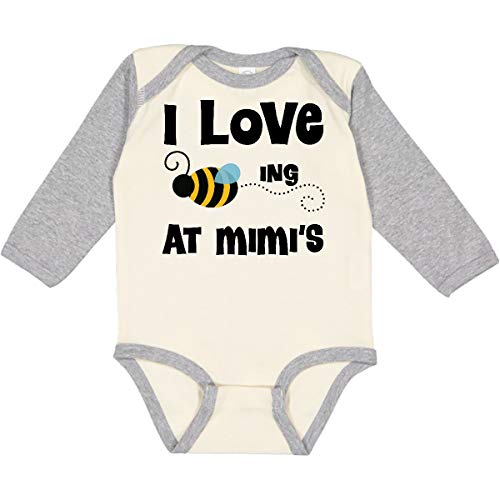Inktastic Mimi's House Bee Long Sleeve Creeper - Adorable Baby Bodysuit for Boys & Girls | Perfect for Family Photos, Playdates & Everyday Wear
