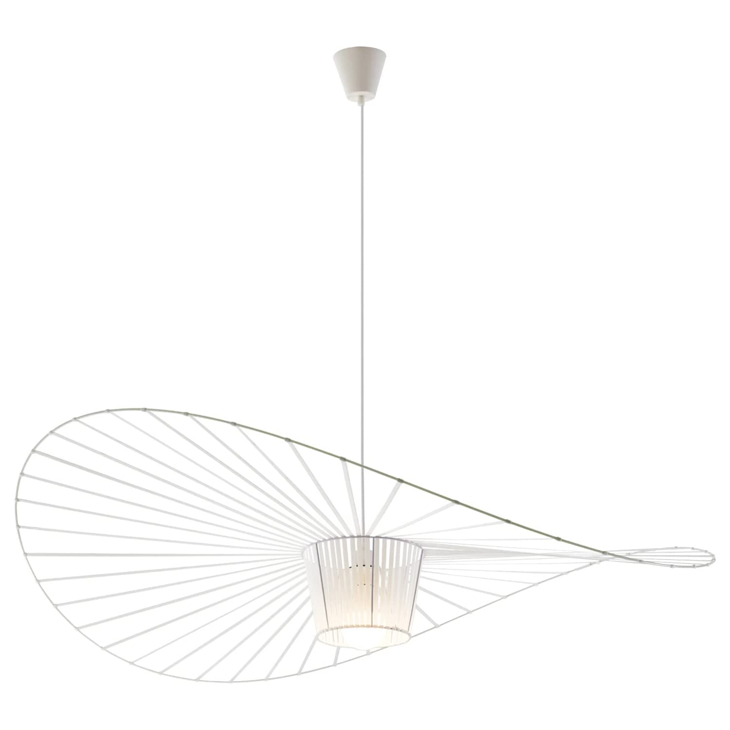 Vintage Retro LED Chandelier Light - 40W E27 Socket Creative Hat Design for Living Room, Restaurant, Bar & Garden Decoration (White, 140cm) | Perfect for Boho Home Decor, Cafe Lighting & Wedding Venue Ambiance