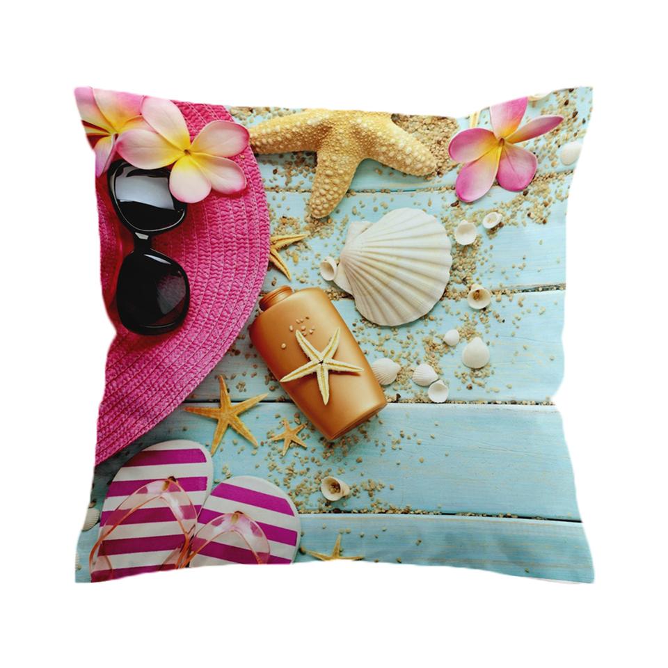 Beachy Set Pillow Cover - Coastal Decor Throw Pillow Covers for Sofa, Bedroom & Outdoor - Nautical Striped Cushion Covers for Summer Home Decor