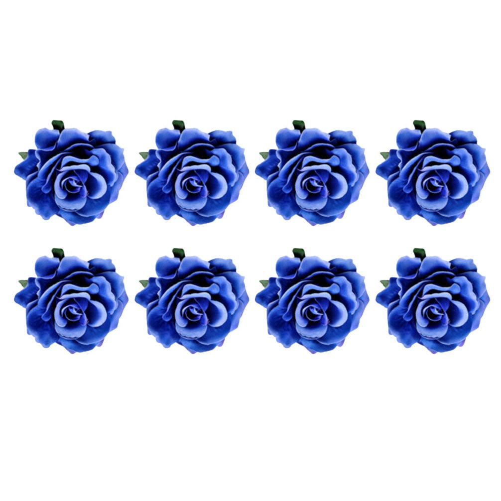 SOLUSTRE 8-Piece Rose Hair Clips Set - Bridal Hair Barrettes, Floral Wedding Hair Accessories for Women, Girls | Perfect for Bridal Shower, Prom, Party & Special Occasions
