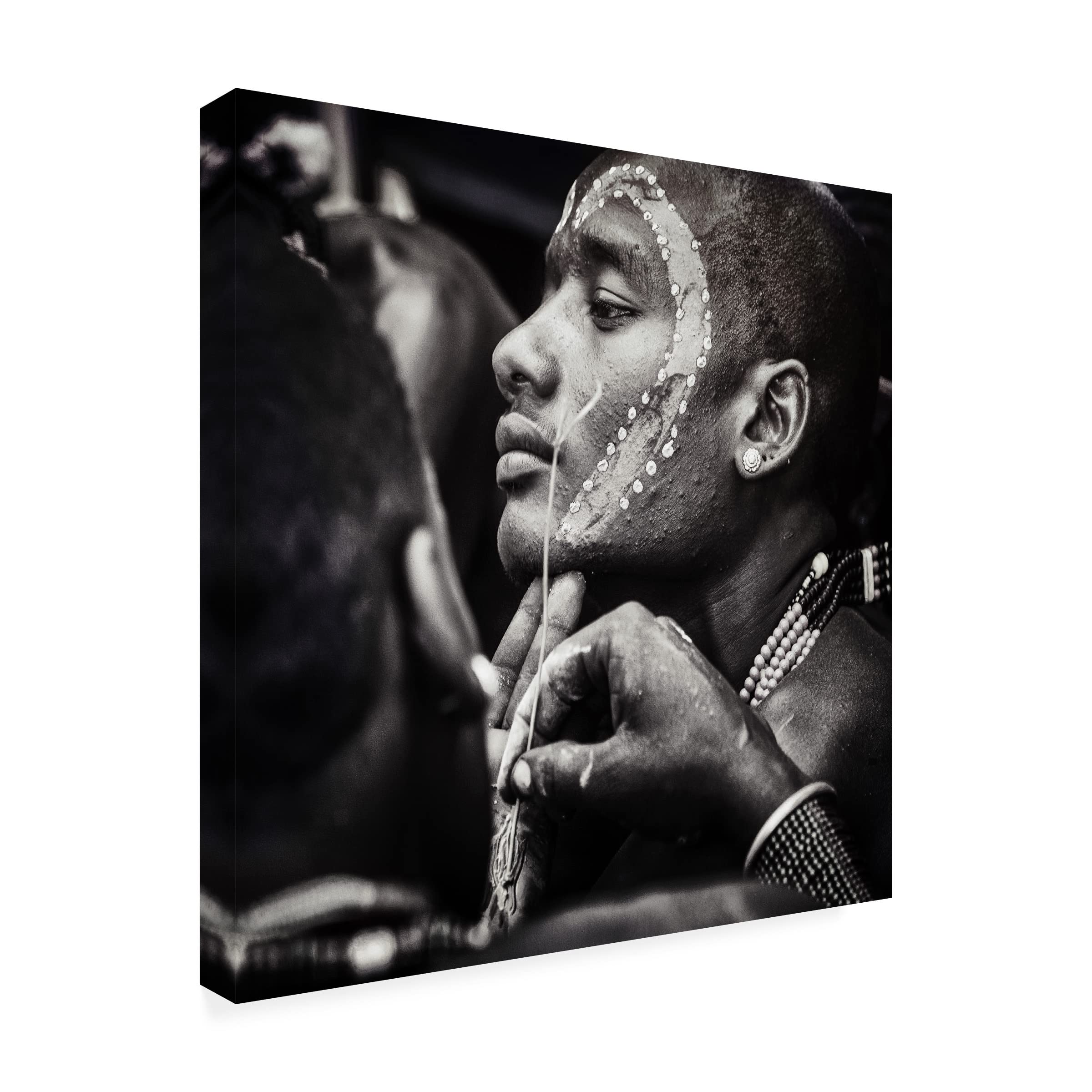 Piet Flour 'Preparations For The Bull Jumping' Canvas Wall Art Print - Modern Abstract Painting for Living Room, Bedroom & Office Decor | Trademark Fine Art Collection