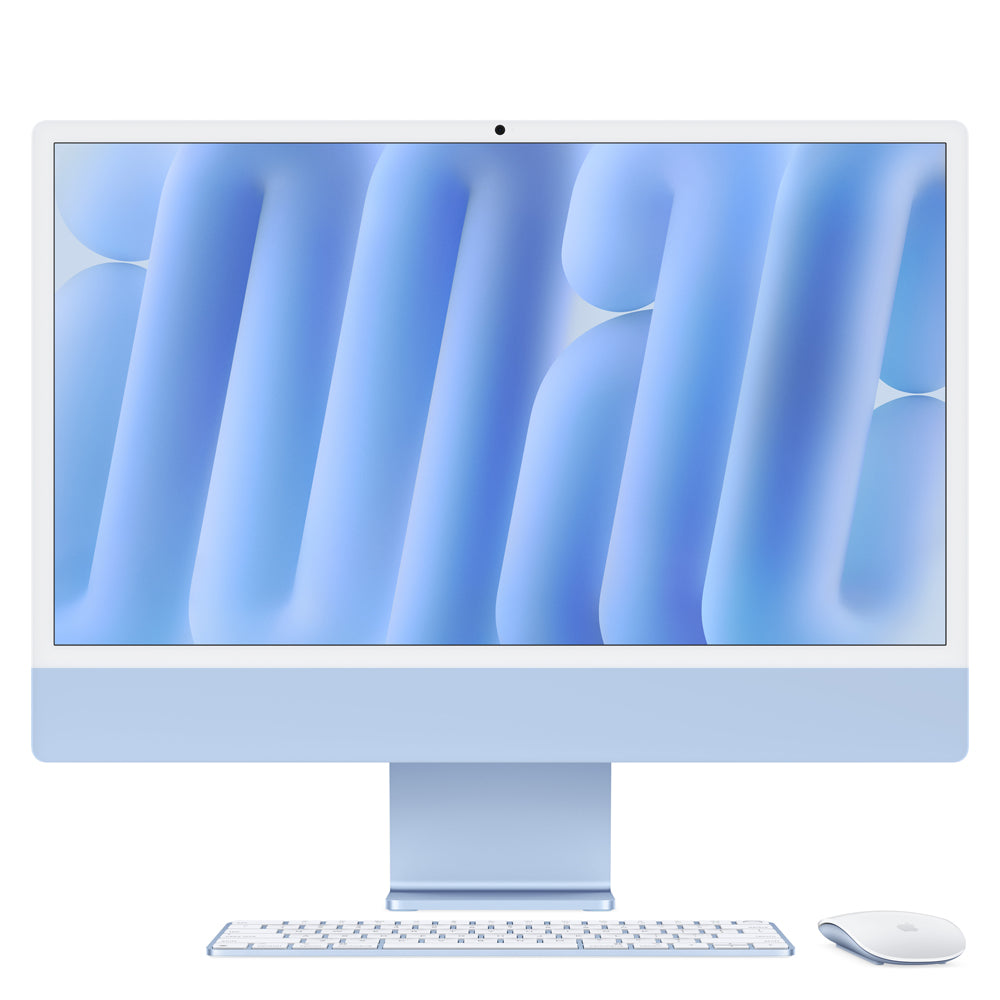 24-inch iMac with 4.5K Retina Display - Apple M4 Chip (10-Core CPU & 10-Core GPU) 512GB SSD in Blue - Perfect for Graphic Design, Video Editing & Home Office Work
