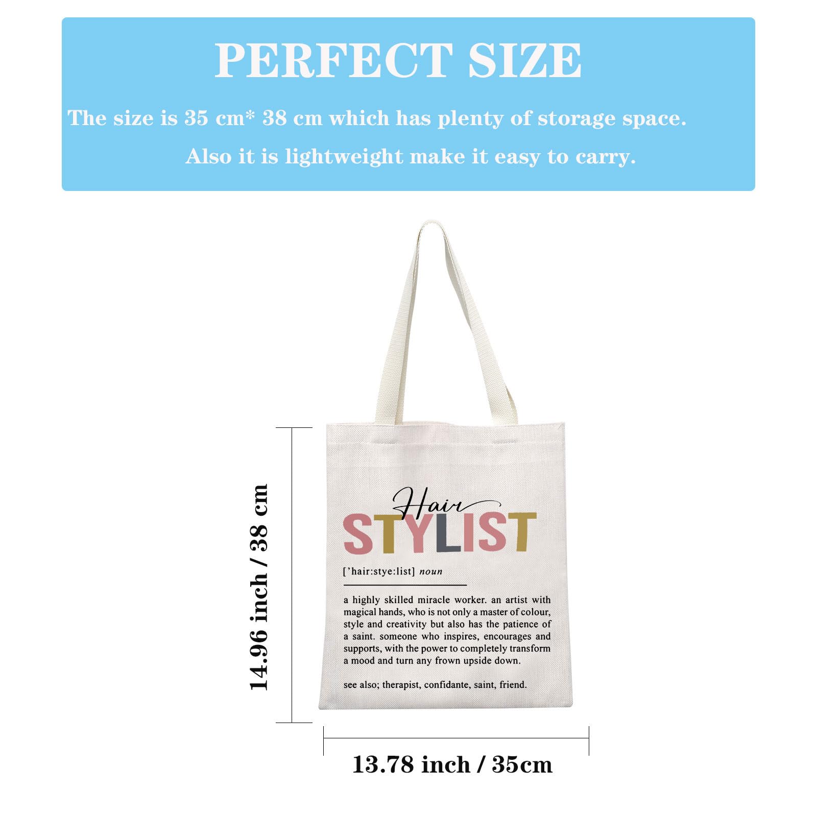 Stylish Hairstylist Tote Bag - Perfect Gift for Cosmetology Graduates & Hair Stylists - Durable & Spacious Hairdresser Supply Bag for Salon Tools & Essentials - Ideal for Work, Travel & Beauty School