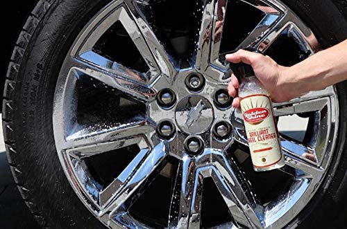 GOLDEN SHINE Premium Wheel Cleaner Spray - 16oz Chrome, Painted & Polished Wheel Cleaner - Safe for Alloy Rims & Hubcaps - Perfect for Car Detailing & Auto Care (44016)