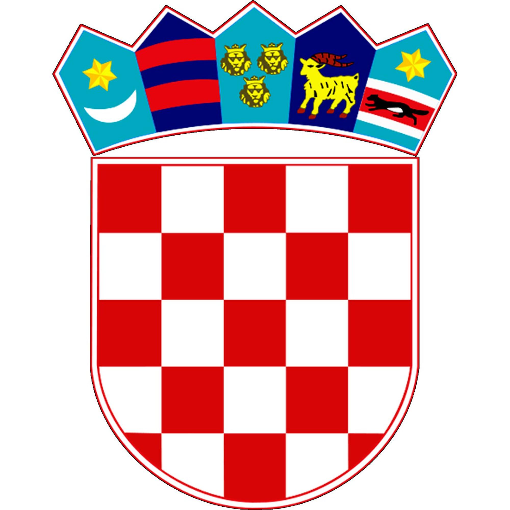 Croatia Hrvatska Emblem Square Sticker 3