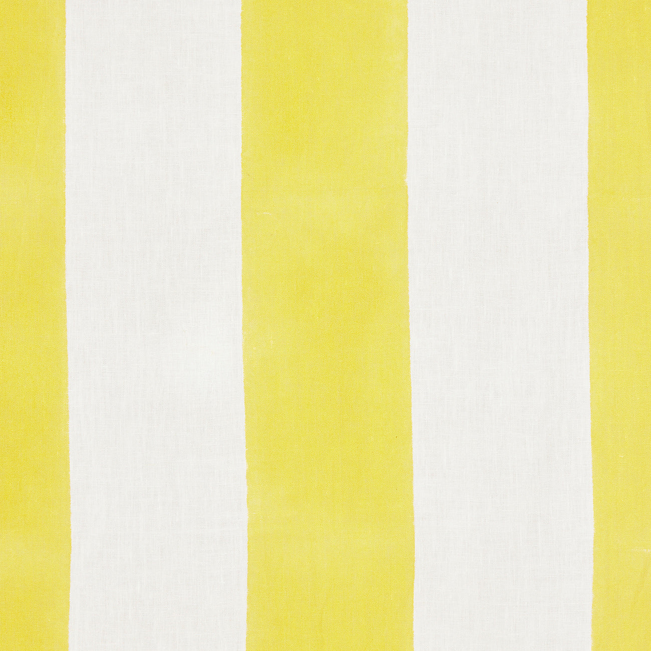 Wide Stripe Block Printed Linen Fabric in Yellow - Perfect for DIY Home Decor, Upholstery & Fashion Sewing Projects